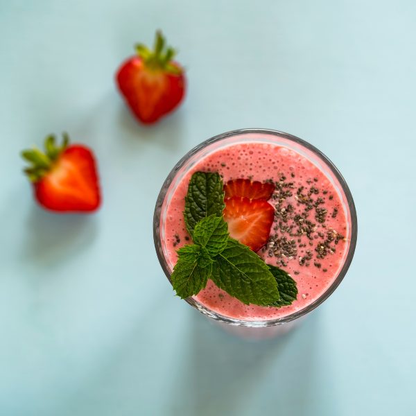 Desayunos saludables: batido de fresas