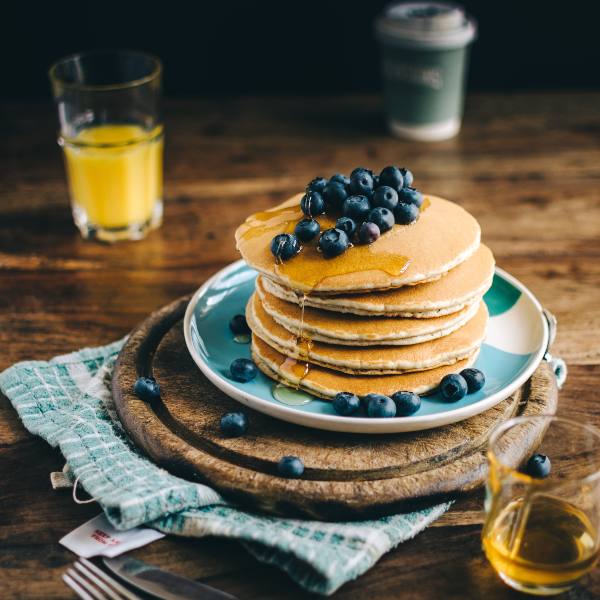 Desayunos saludables: pancakes integrales.