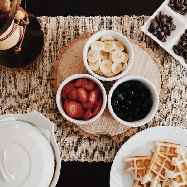 Desayunos saludables: waffles de avena.