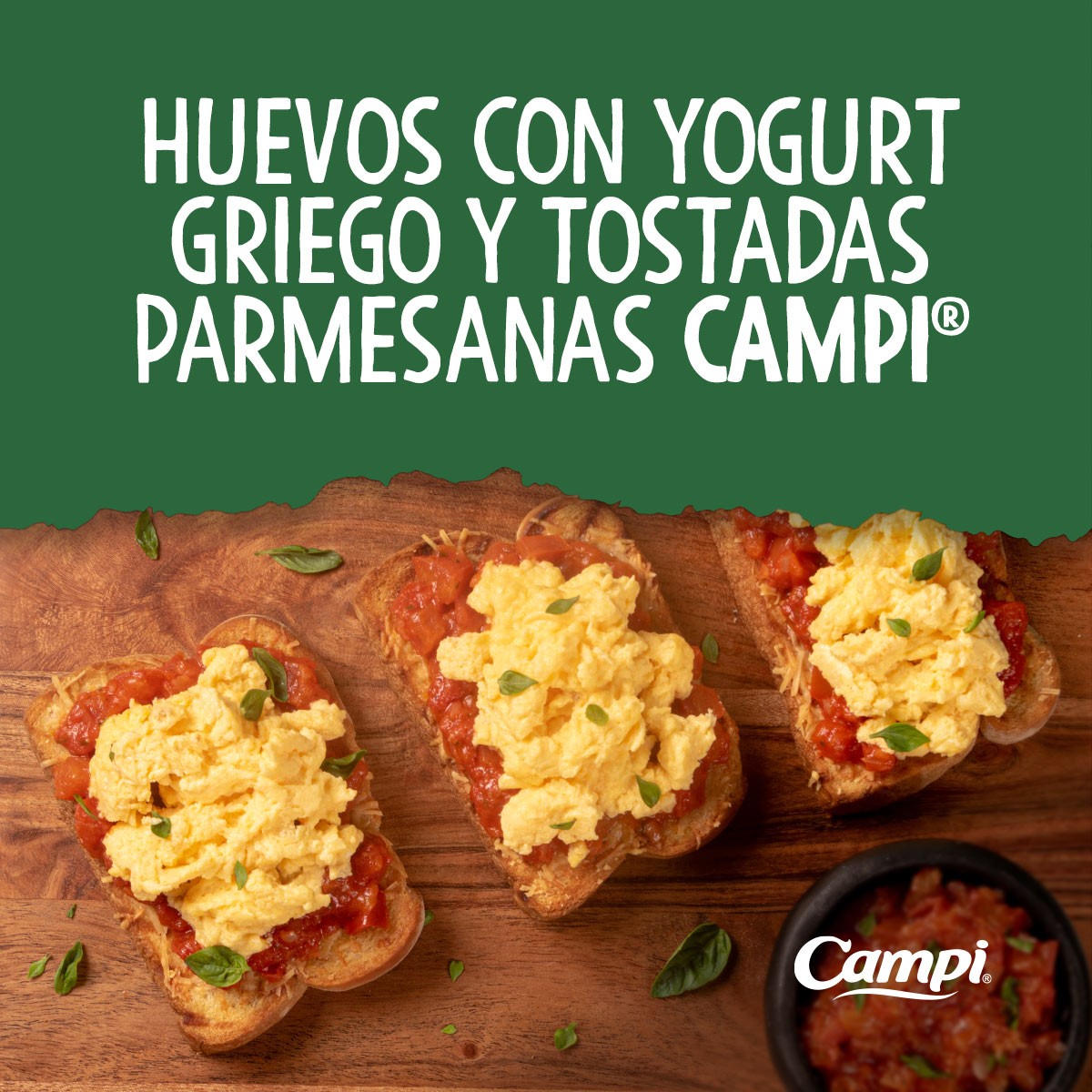 Huevos con yogurt Griego